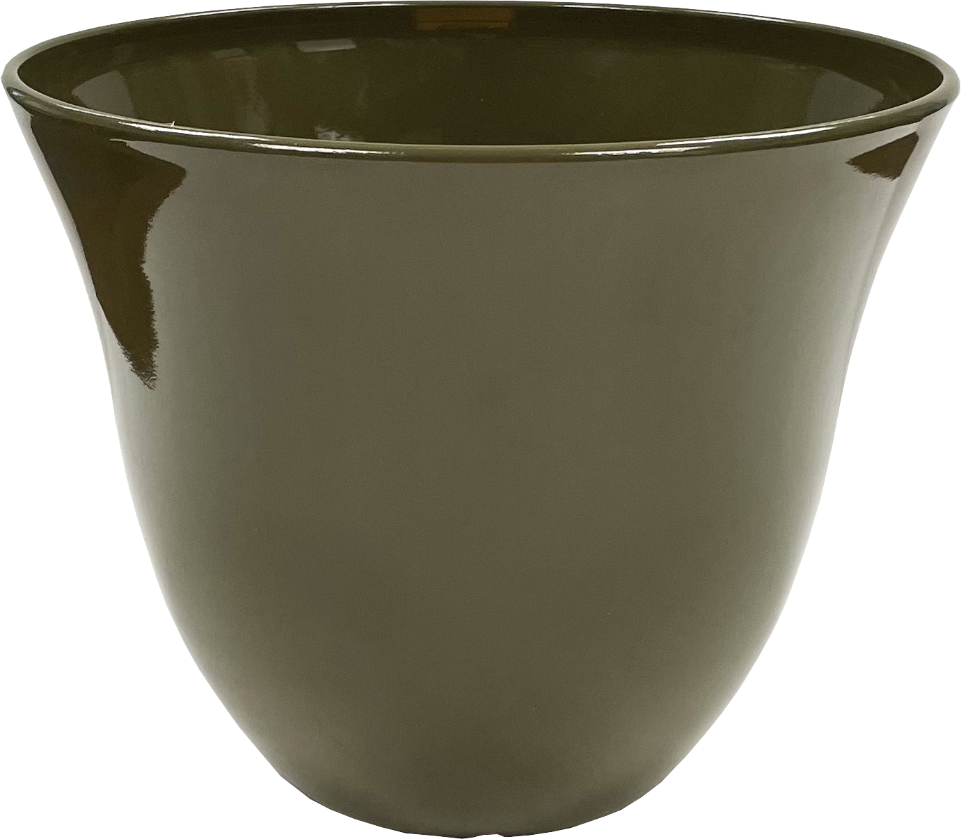 13 x 10.5 Inch Baby Bell Planter Avocado Green Gloss - 12 per case - Decorative Planters